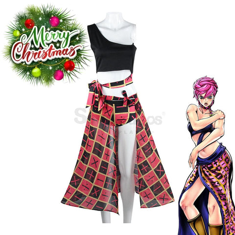 【In Stock】Anime Jojo’s Bizarre Adventure Cosplay Trish Una Swimsuit Costume Plus Size Costumes