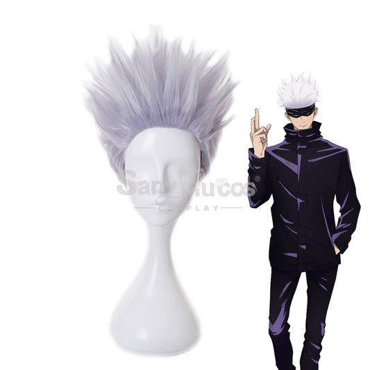 【In Stock】Anime Jujutsu Kaisen Cosplay Satoru Gojo Quiff Wig Wigs 1000