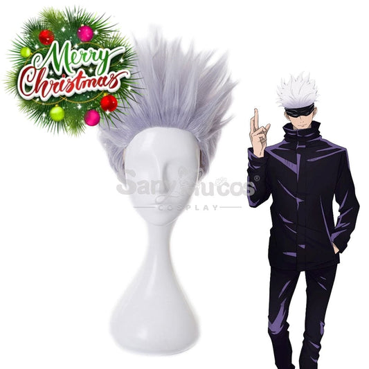 【In Stock】Anime Jujutsu Kaisen Cosplay Satoru Gojo Quiff Wig Wigs 1000