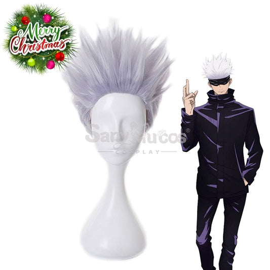 【In Stock】Anime Jujutsu Kaisen Cosplay Satoru Gojo Quiff Wig Wigs 1000