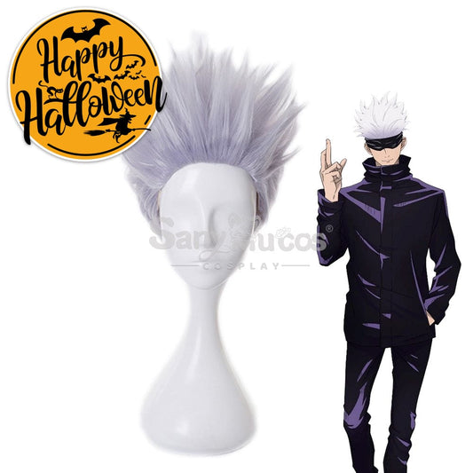 【In Stock】Anime Jujutsu Kaisen Cosplay Satoru Gojo Quiff Wig Wigs 1000