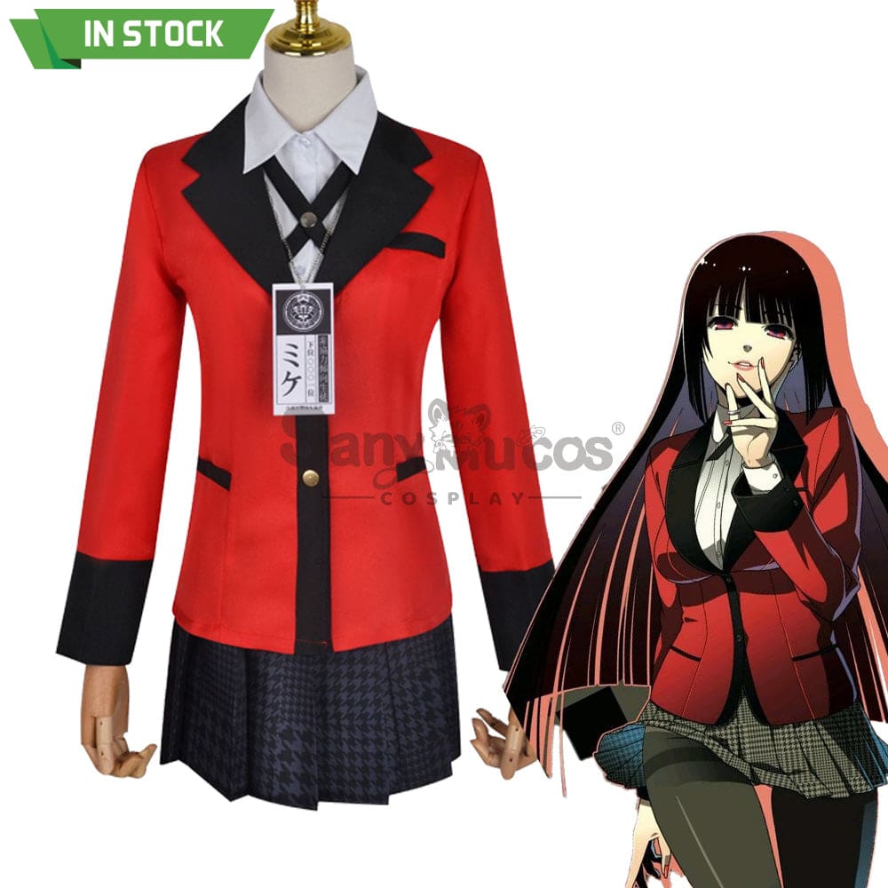 【In Stock】Anime Kakegurui Cosplay Jabami Yumeko Costume Plus Size Costumes