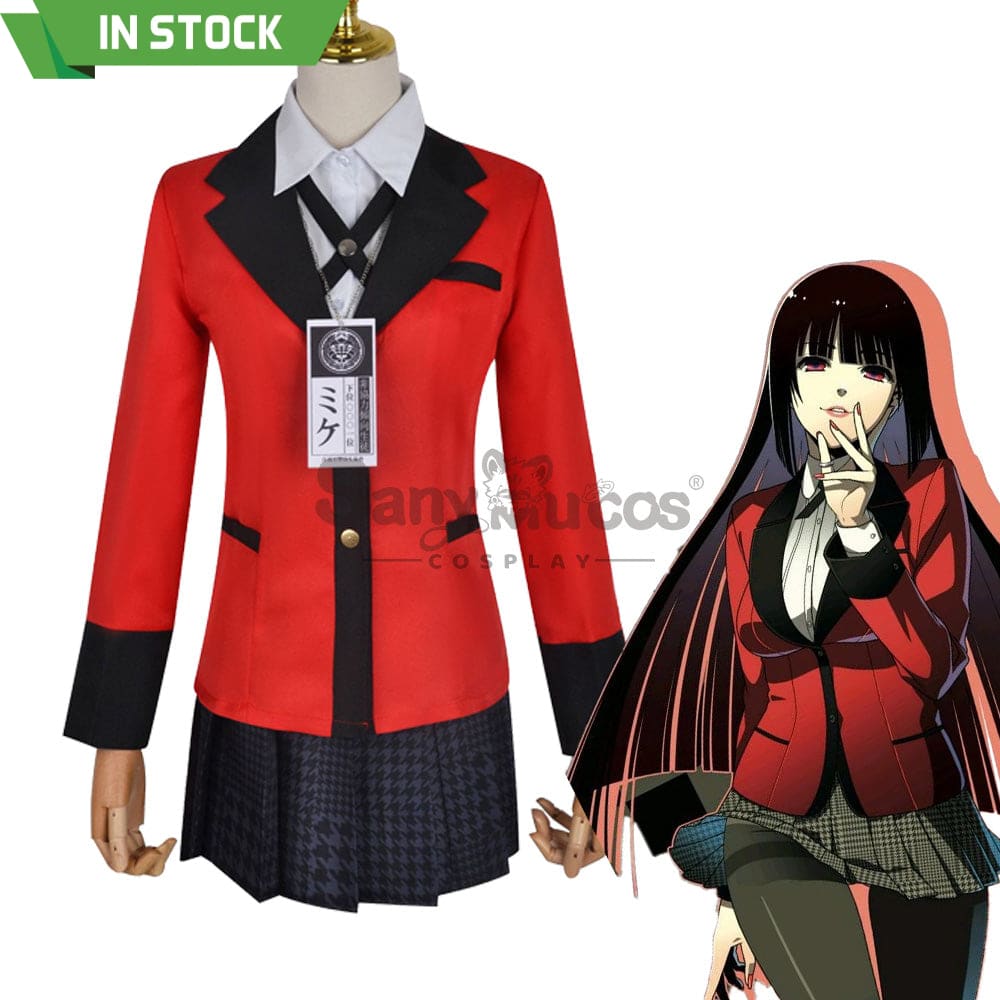 【In Stock】Anime Kakegurui Cosplay Jabami Yumeko Costume Plus Size Costumes