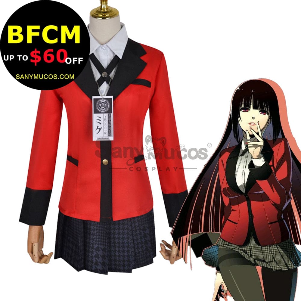 【In Stock】Anime Kakegurui Cosplay Jabami Yumeko Costume Plus Size Costumes