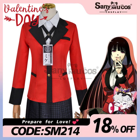 【In Stock】Anime Kakegurui Cosplay Jabami Yumeko Costume Plus Size Costumes