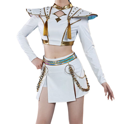 【In Stock】Anime KPop Demon Hunters Cosplay Rumi Zoey Mira Cosplay Costume Zoey / S Cosplay Costumes