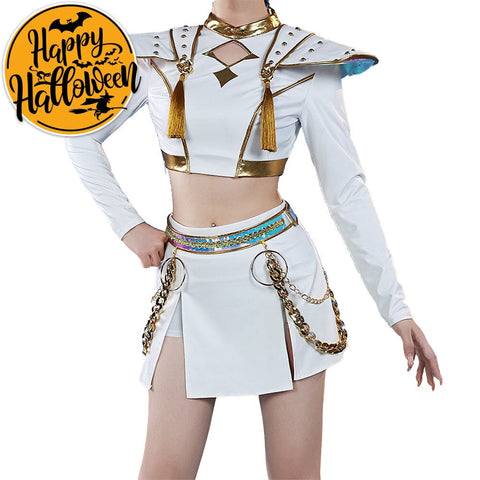 【In Stock】Anime KPop Demon Hunters Cosplay Rumi Zoey Mira Cosplay Costume Zoey / S Cosplay Costumes