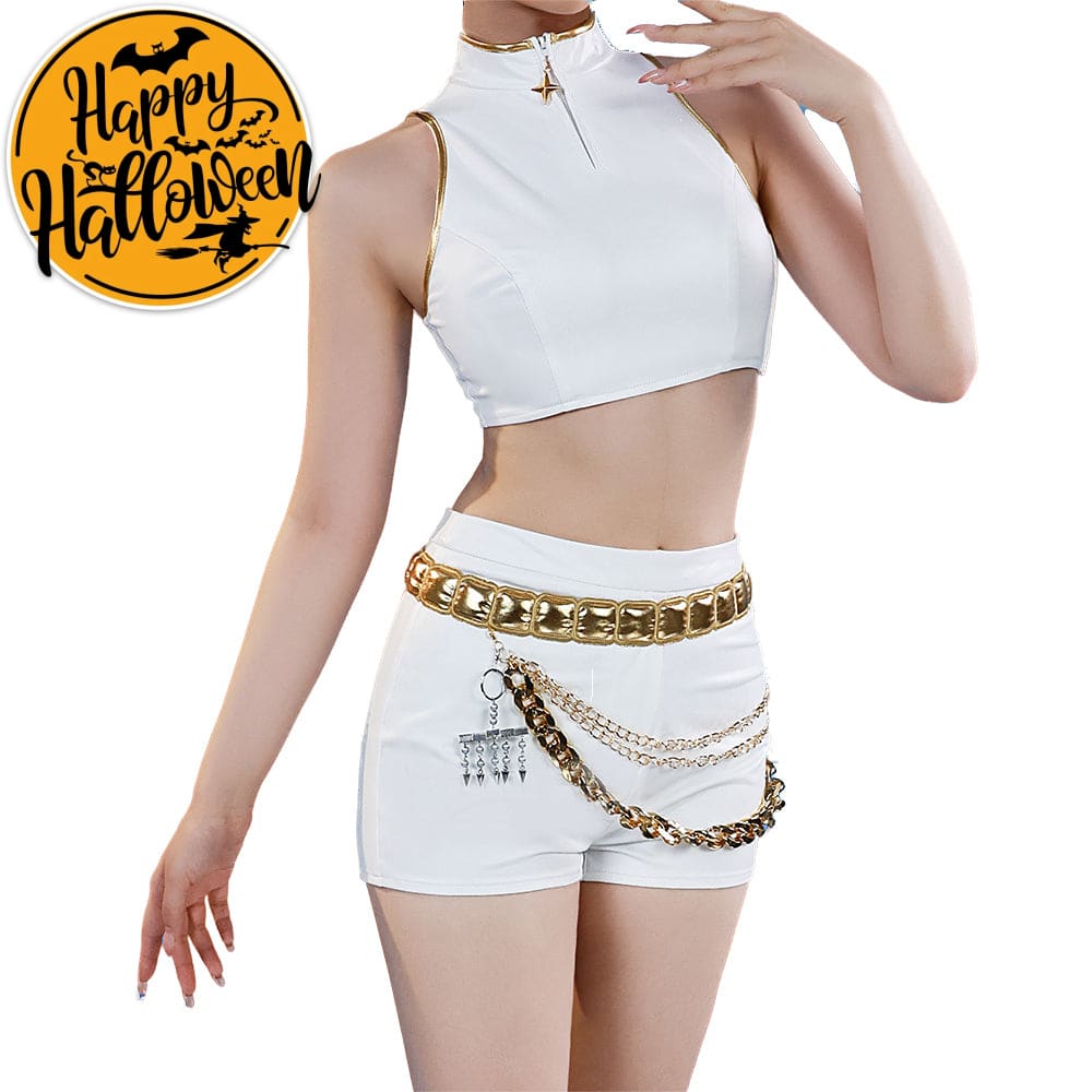 【In Stock】Anime KPop Demon Hunters Cosplay Rumi Zoey Mira Cosplay Costume Rumi / S Cosplay Costumes