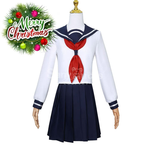 【In Stock】Anime Mission: Yozakura Family Cosplay Mutsumi Costume Plus Size Navy Blue / Xs Costumes