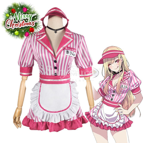 【In Stock】Anime My Dress Up Darling Cosplay Waitress Kitagawa Marin Costume Costumes