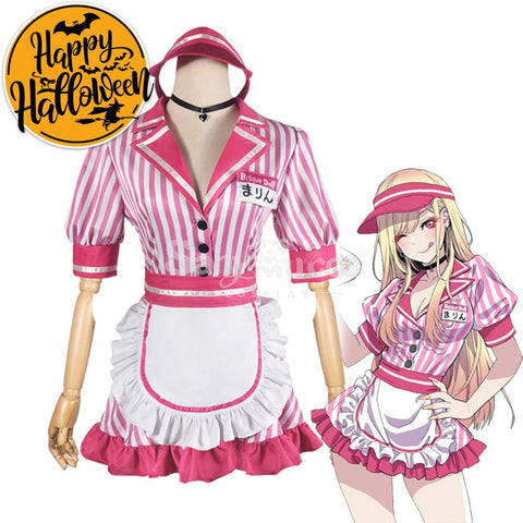 【In Stock】Anime My Dress Up Darling Cosplay Waitress Kitagawa Marin Costume Costumes