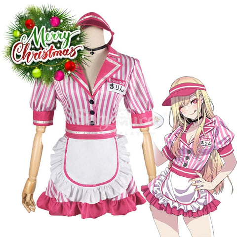 【In Stock】Anime My Dress Up Darling Cosplay Waitress Kitagawa Marin Costume Costumes