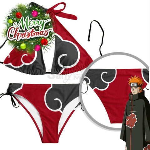 【In Stock】Anime Naruto Cosplay Akatsuki Swimsuit Costume Costumes