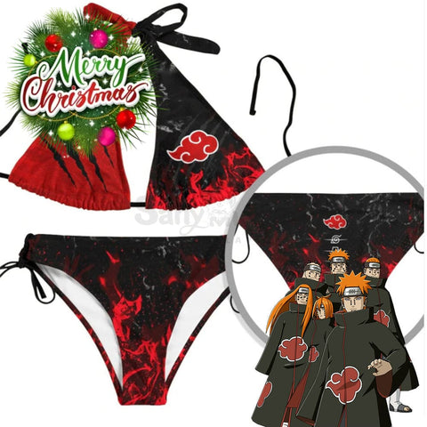 【In Stock】Anime Naruto Cosplay Akatsuki Swimsuit Costume Costumes