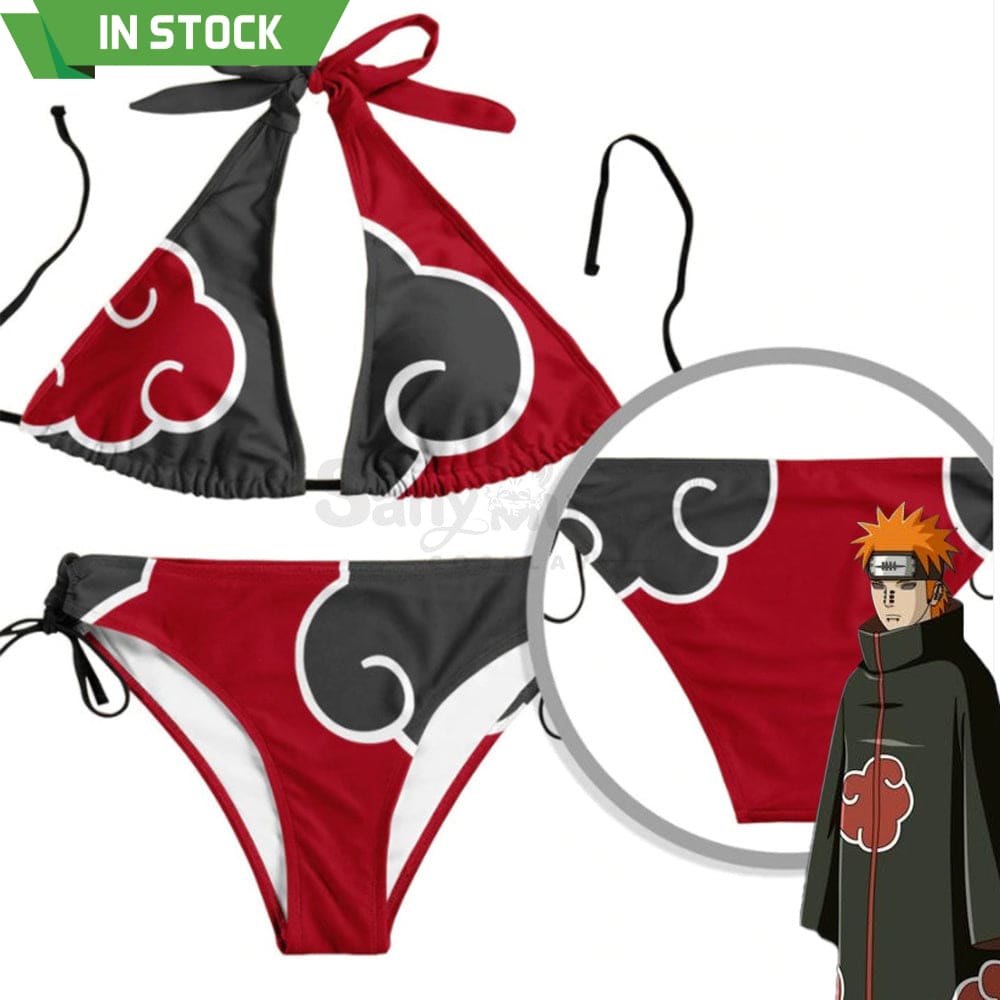 【In Stock】Anime Naruto Cosplay Akatsuki Swimsuit Costume Costumes