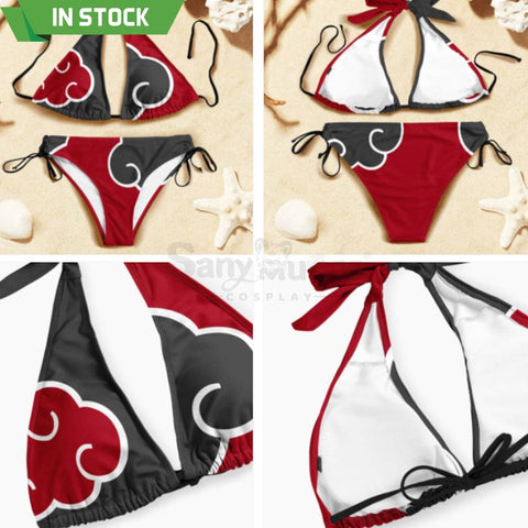 【In Stock】Anime Naruto Cosplay Akatsuki Swimsuit Costume Costumes