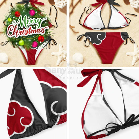 【In Stock】Anime Naruto Cosplay Akatsuki Swimsuit Costume Costumes