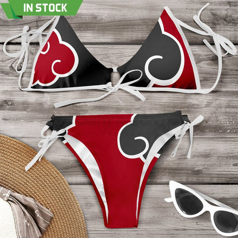 【In Stock】Anime Naruto Cosplay Akatsuki Swimsuit Costume Style 2 / S Costumes