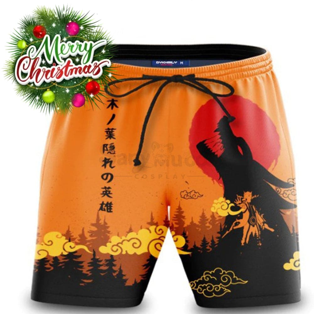 【In Stock】Anime Naruto Cosplay Giyu Uzumaki Bikini Swimsuit Costume Men’s Shorts / S Costumes