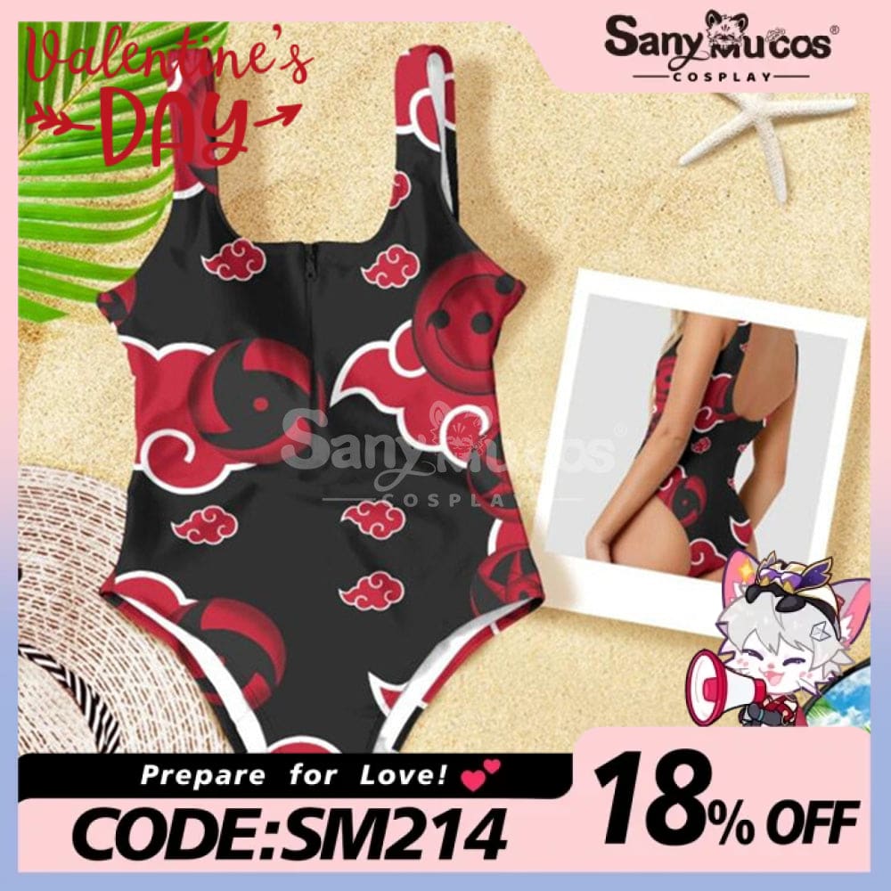 【In Stock】Anime Naruto Cosplay Uchiha Itachi Swimsuit Costume Jumpsuit / S Costumes