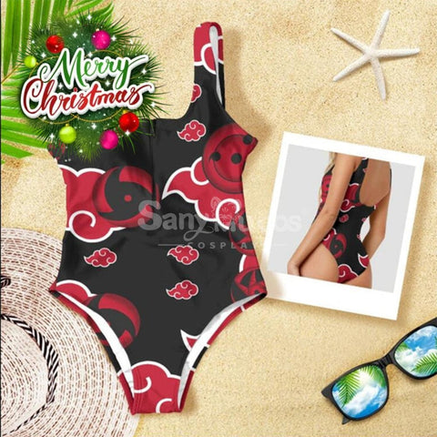 【In Stock】Anime Naruto Cosplay Uchiha Itachi Swimsuit Costume Jumpsuit / S Costumes