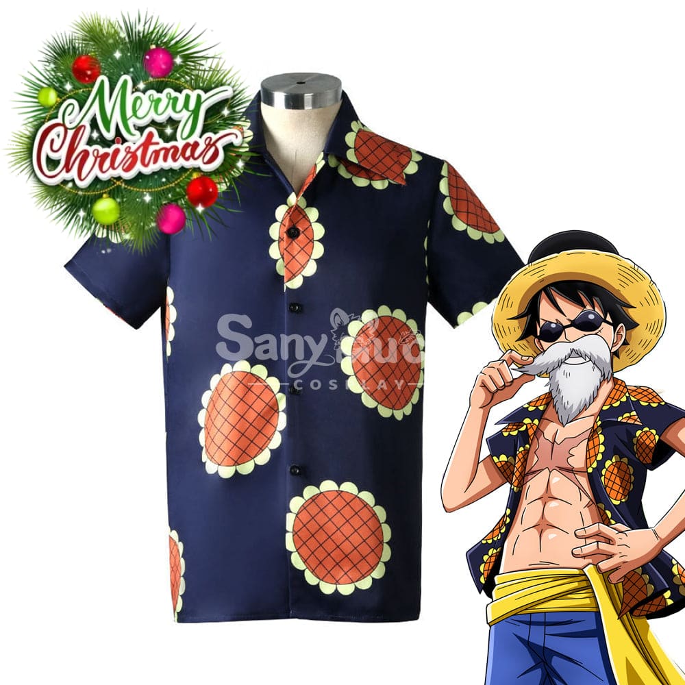 【In Stock】Anime One Piece Cosplay Luffy Sunflower Shirt Costume Costumes