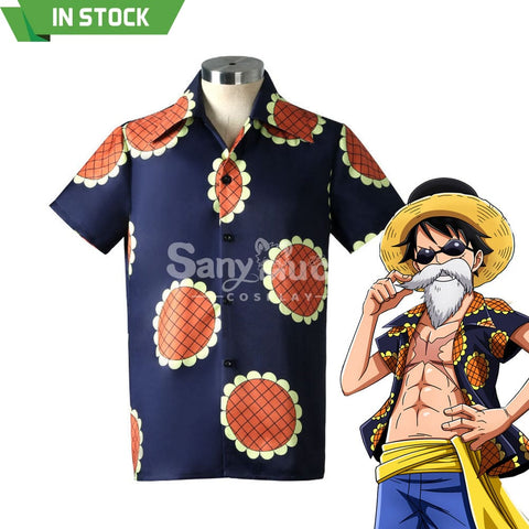 【In Stock】Anime One Piece Cosplay Luffy Sunflower Shirt Costume Costumes