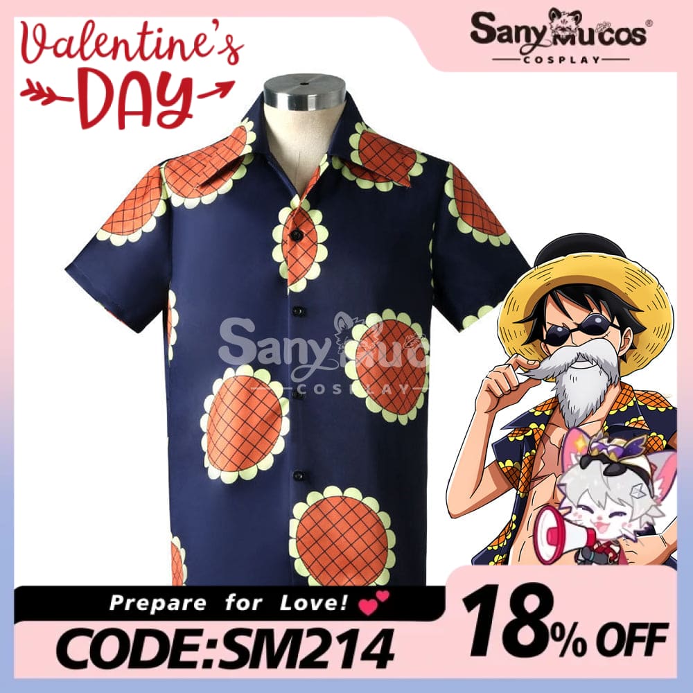 【In Stock】Anime One Piece Cosplay Luffy Sunflower Shirt Costume Costumes