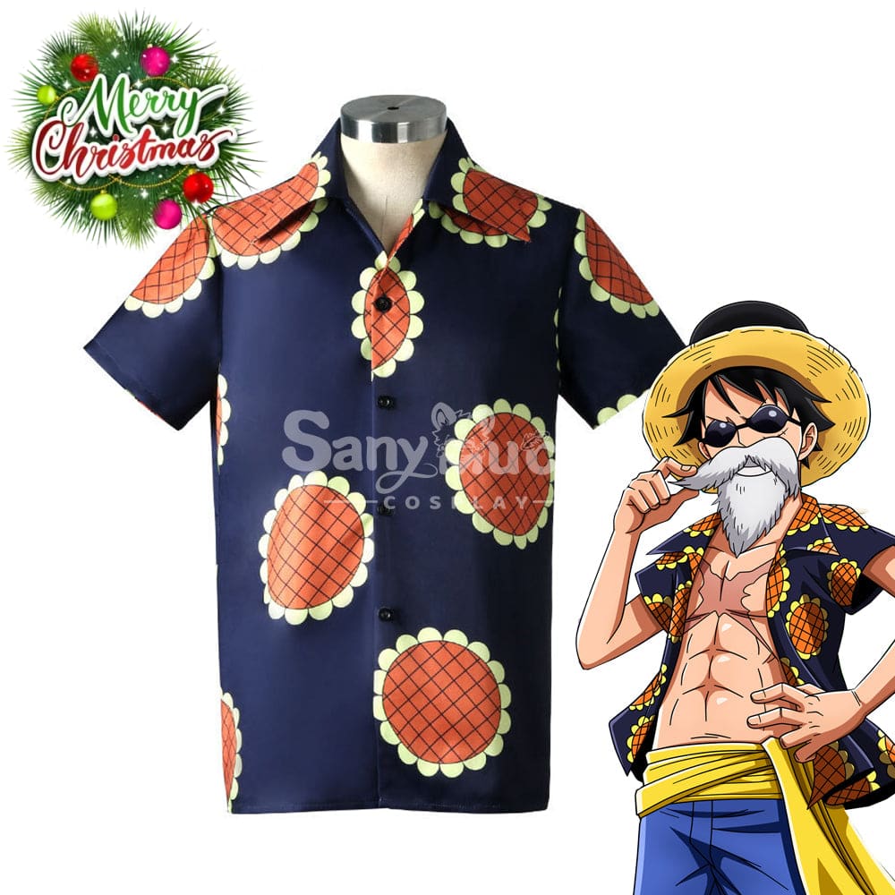 【In Stock】Anime One Piece Cosplay Luffy Sunflower Shirt Costume Costumes