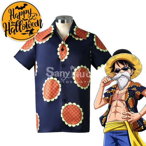 【In Stock】Anime One Piece Cosplay Luffy Sunflower Shirt Costume Costumes