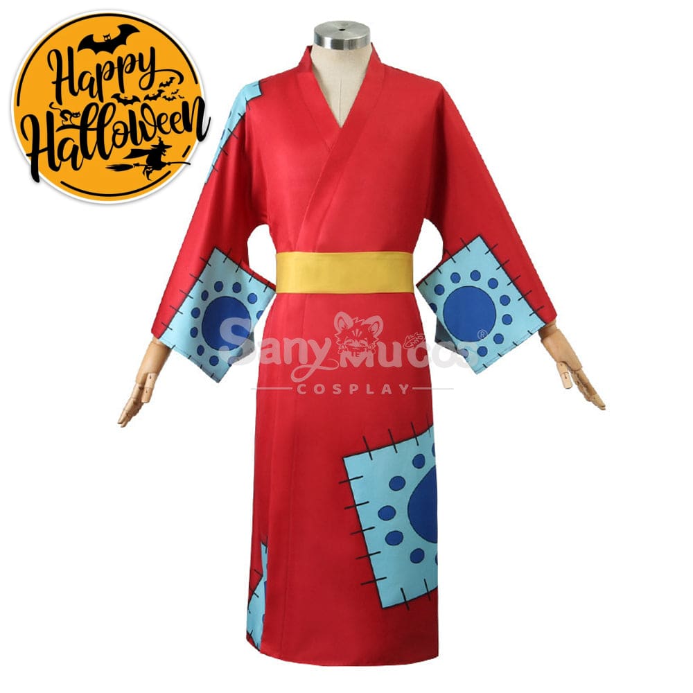 【In Stock】Anime One Piece Cosplay Luffy Wano Country Kimono Costume Costumes