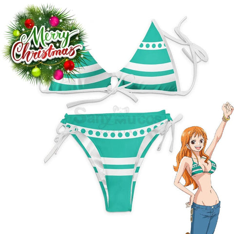 【In Stock】Anime One Piece Cosplay Nami Bikini Swimsuit Costume Costumes