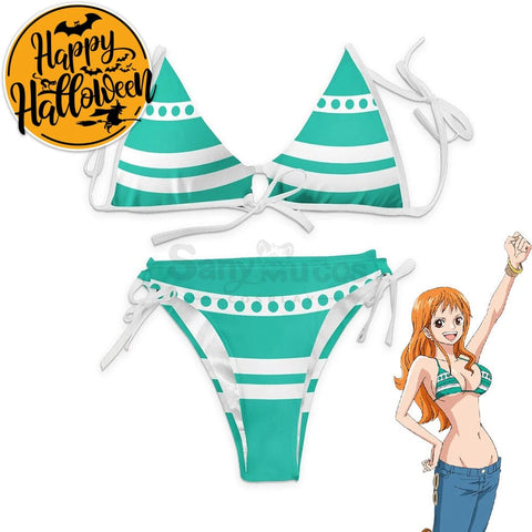 【In Stock】Anime One Piece Cosplay Nami Bikini Swimsuit Costume Costumes