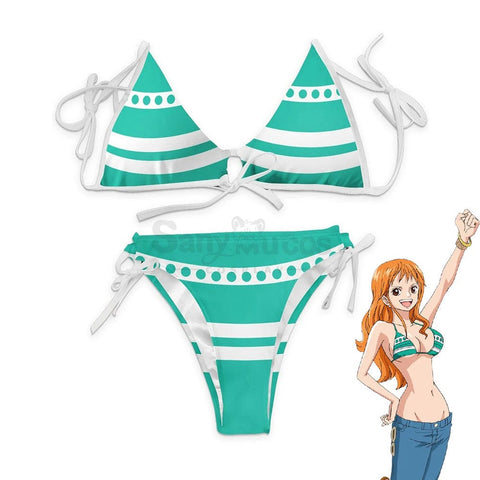 【In Stock】Anime One Piece Cosplay Nami Bikini Swimsuit Costume Costumes