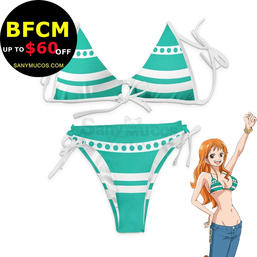 【In Stock】Anime One Piece Cosplay Nami Bikini Swimsuit Costume Costumes