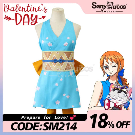 【In Stock】Anime One Piece Cosplay Nami Pajamas Costume Costumes 1000