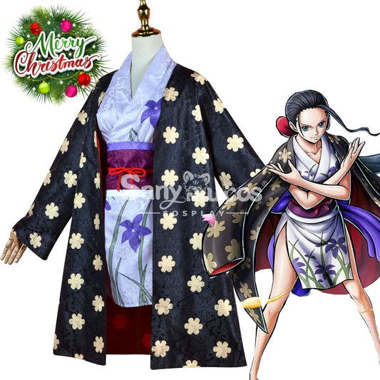 【In Stock】Anime One Piece Cosplay Nico·robin Kimono Costume Costumes 1000