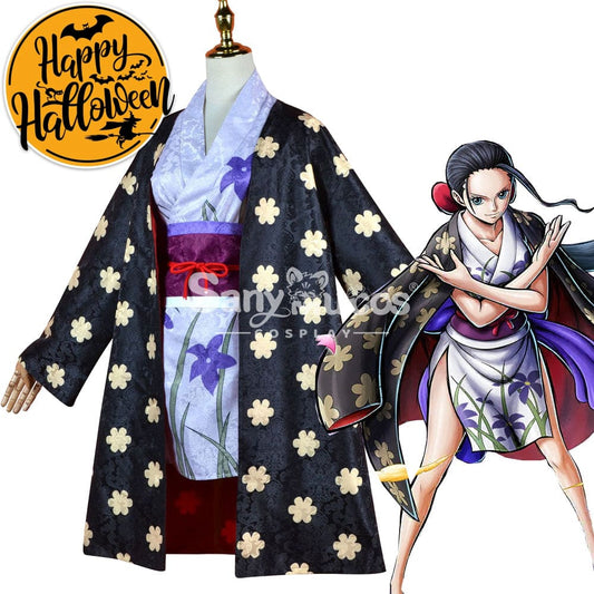 【In Stock】Anime One Piece Cosplay Nico·robin Kimono Costume Costumes 1000
