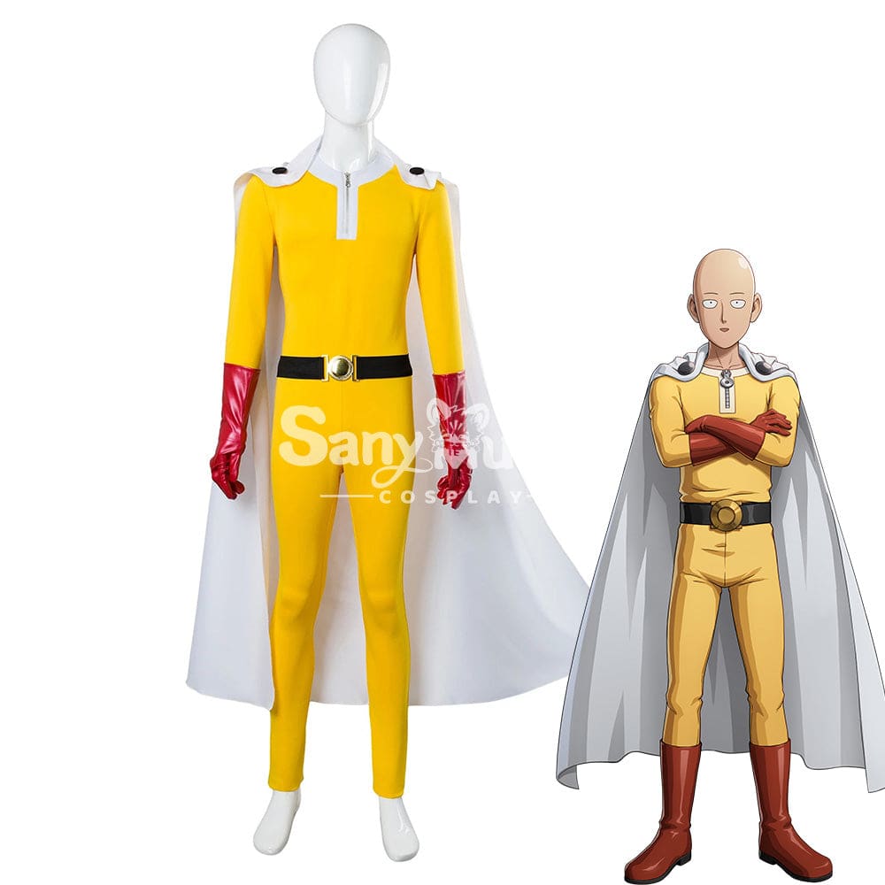 【In Stock】Anime One Punch Man Cosplay Saitama Costume Costumes