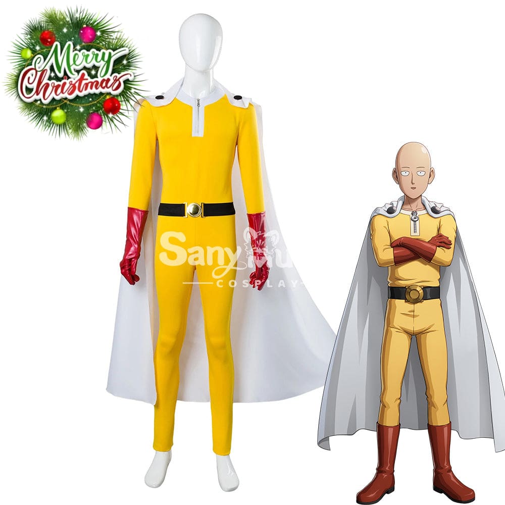 【In Stock】Anime One Punch Man Cosplay Saitama Costume Costumes