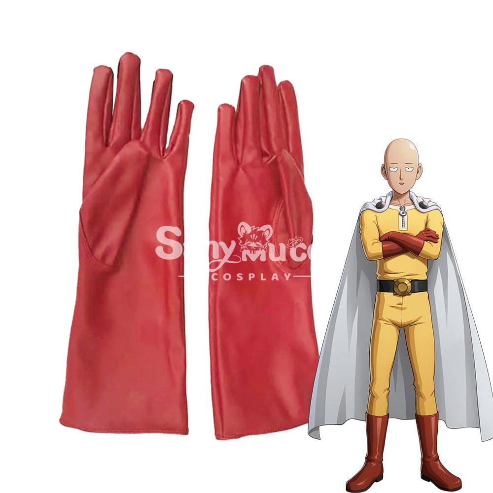 【In Stock】Anime One Punch Man Cosplay Saitama Gloves Accessory