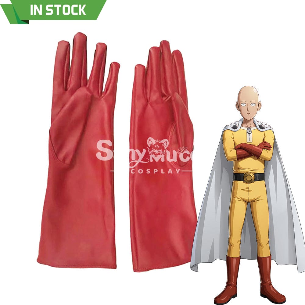 【In Stock】Anime One Punch Man Cosplay Saitama Gloves Accessory