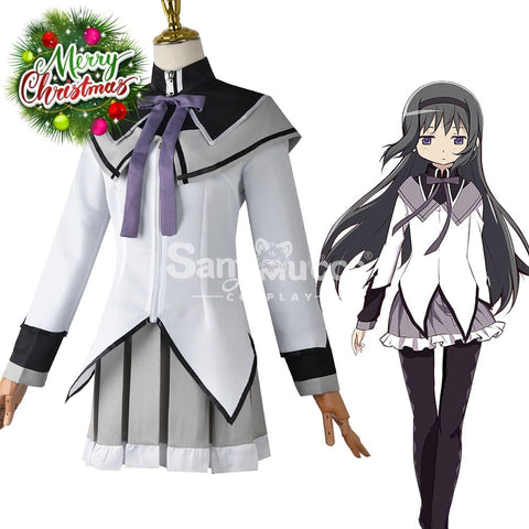 【In Stock】Anime Puella Magi Madoka Magica Cosplay Akemi Homura Costume Costumes