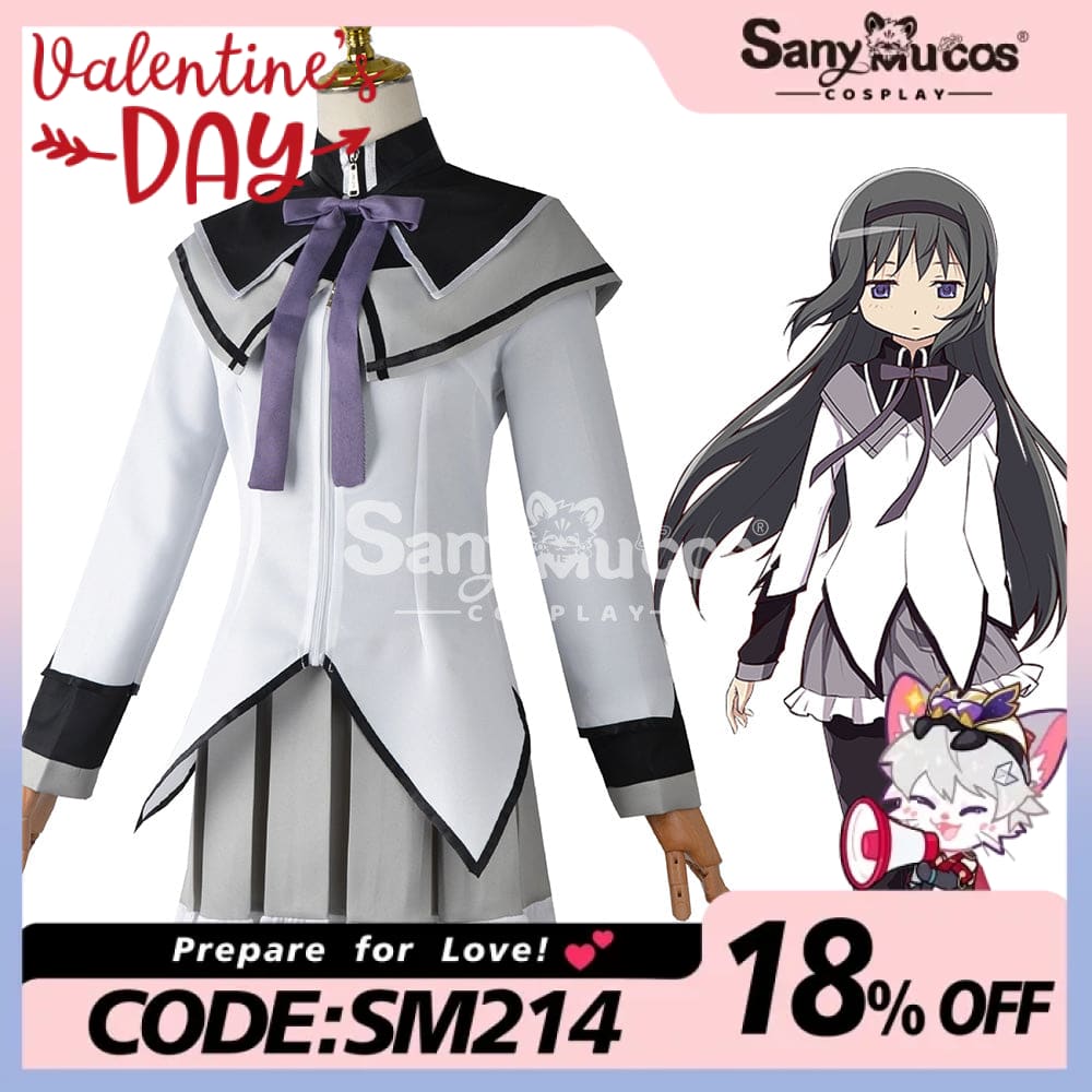 【In Stock】Anime Puella Magi Madoka Magica Cosplay Akemi Homura Costume Costumes