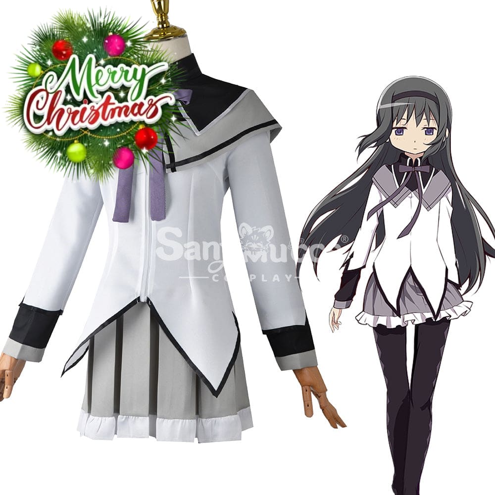 【In Stock】Anime Puella Magi Madoka Magica Cosplay Akemi Homura Costume Costumes