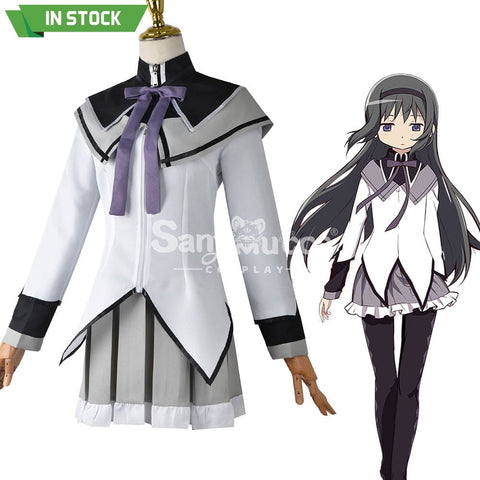 【In Stock】Anime Puella Magi Madoka Magica Cosplay Akemi Homura Costume Costumes