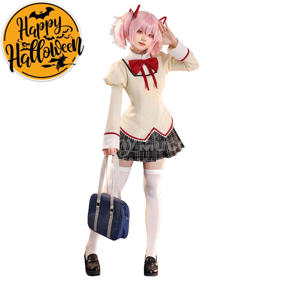 【In Stock】Anime Puella Magi Madoka Magica Cosplay Kaname Madoka&Akemi Homura&Tomoe Mami Cosplay Costume Premium Edition