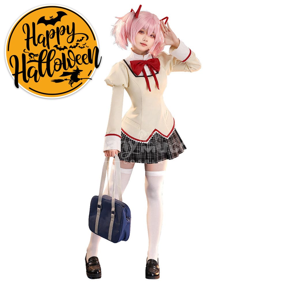 【In Stock】Anime Puella Magi Madoka Magica Cosplay Kaname Madoka&Akemi Homura&Tomoe Mami Cosplay Costume Premium Edition