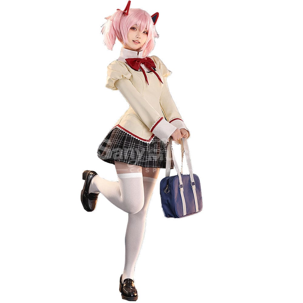 【In Stock】Anime Puella Magi Madoka Magica Cosplay Kaname Madoka&Akemi Homura&Tomoe Mami Cosplay Costume Premium Edition