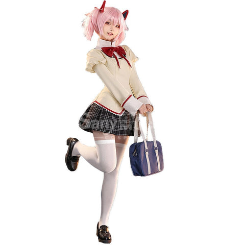【In Stock】Anime Puella Magi Madoka Magica Cosplay Kaname Madoka&Akemi Homura&Tomoe Mami Cosplay Costume Premium Edition